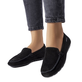 Big Star svarta loafers i läder JJ274654