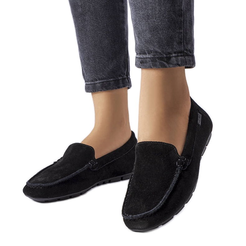 Big Star svarta loafers i läder JJ274654