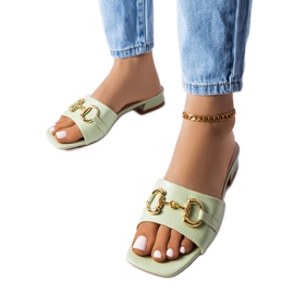 Grön kedja högklackade sandaler från Chabot