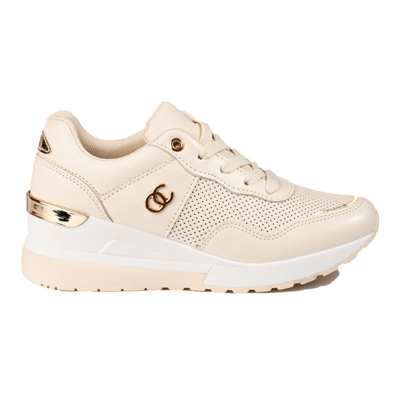 Shelovet beige sneakers för kvinnor