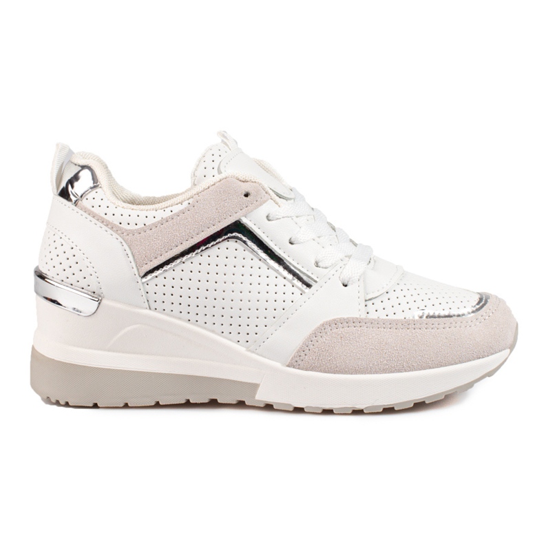 Shelovet vita wedge sneakers för kvinnor