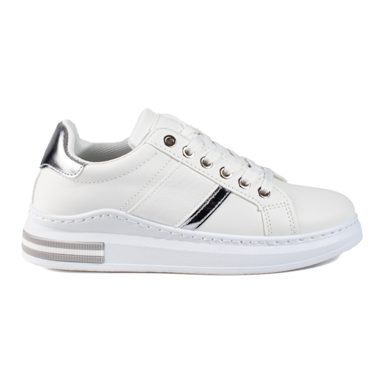 Vita damstövlar med Shelovet tjocka sulor