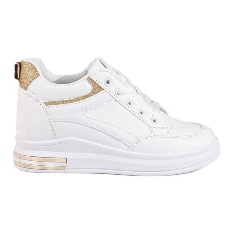 Vita sneakers med dold kil från Shelovet