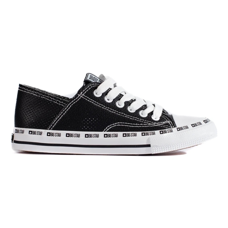 Klassiska svarta sneakers för kvinnor Big Star FF274023B