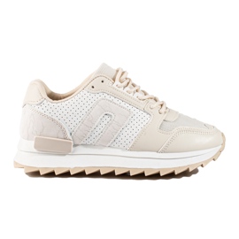 Beige sneakers med tjock sula från Shelovet