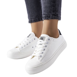 Big Star LL274091 sneakers i vitt tyg