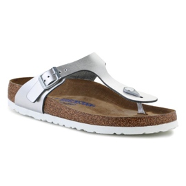 Brinkenstock Birkenstock Giizeh Silver Flip Flops W 1003675 silver-