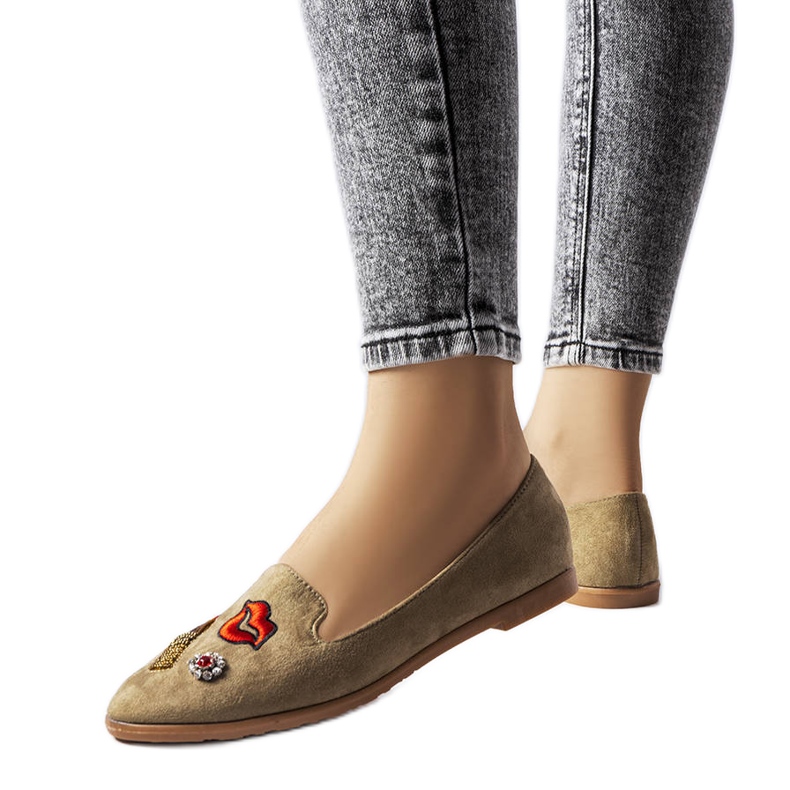 Hillcrest gröna dekorativa ballerinor