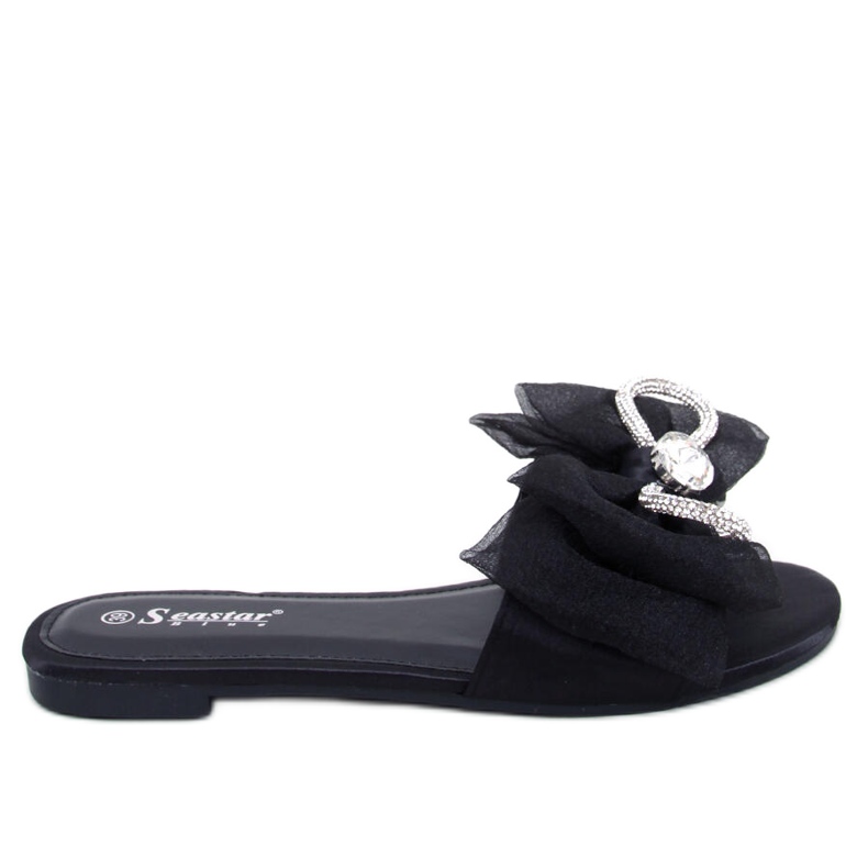 BM Monique Black rosett tofflor svart