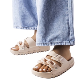 Étoile-rutschbanor i beige gummi