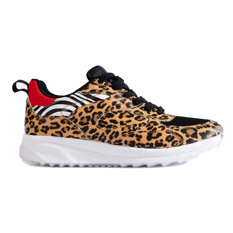 Shelovet leopardmönstrade sneakers för kvinnor beige