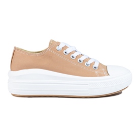 Beige high platform sneakers från Shelovet