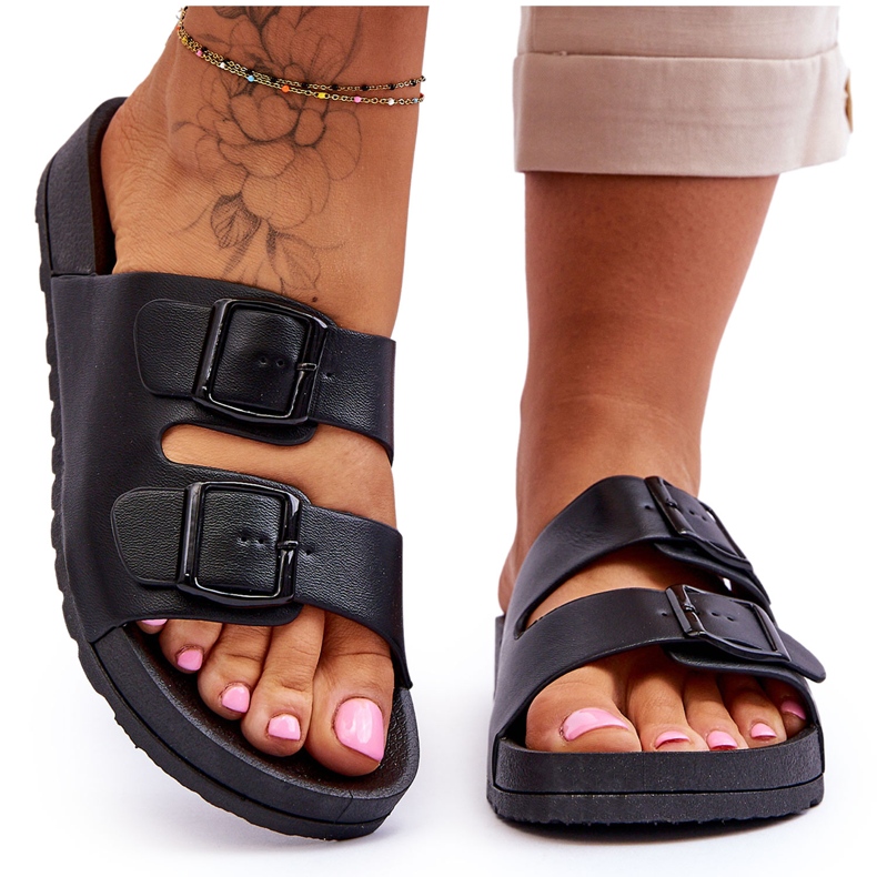 Platformtofflor dam Svart Vertigo