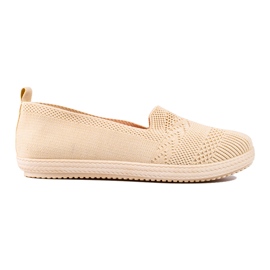 Slip-on sneakers i textil för kvinnor Shelovet beige