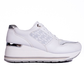 Shelovet wedge sneakers för kvinnor vita