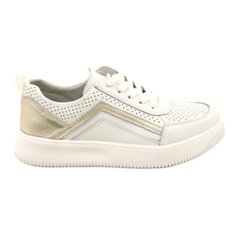 Vit och guld Sneakers i läder Evento 23PB08-5389