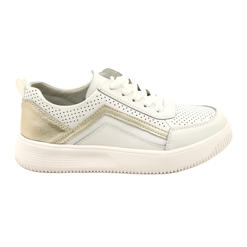 Vit och guld Sneakers i läder Evento 23PB08-5389