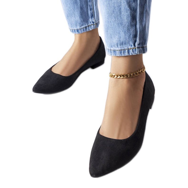 Svarta lågklackade ballerinor från Bérubé