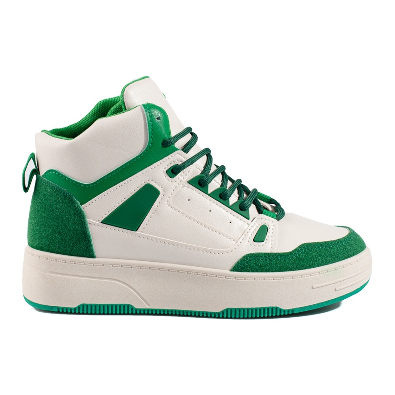Vita och gröna höga sneakers från Shelovet