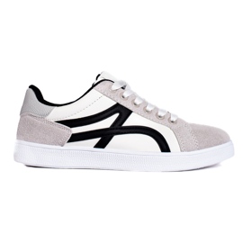 Vita och gråa Shelovet sportskor för kvinnor