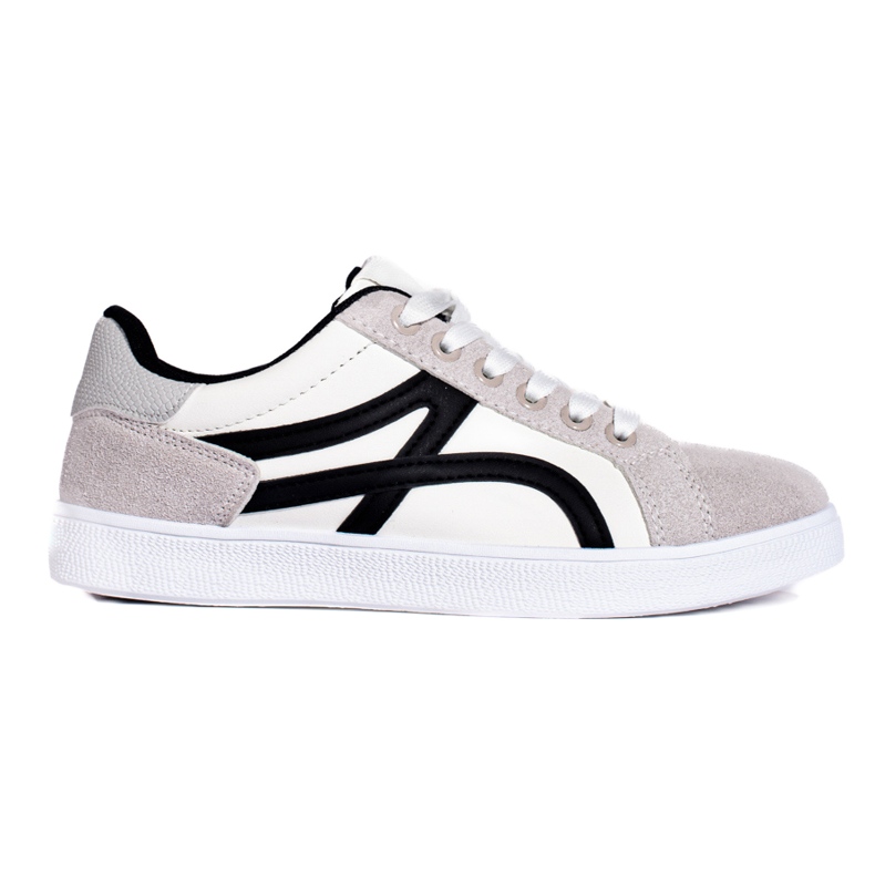 Vita och gråa Shelovet sportskor för kvinnor