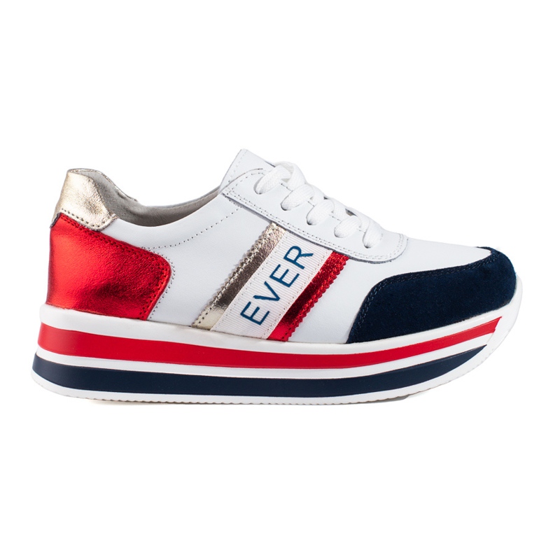 Shelovet Chunky Sole Sneakers Vita &amp; Marinblå