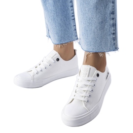 Big Star KK274008 sneakers i vitt tyg