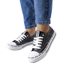 Svarta genombrutna sneakers Big Star FF274023