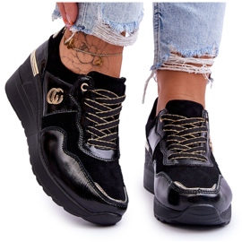 S.Barski Sportskor i läder, dam, svart Rebeca