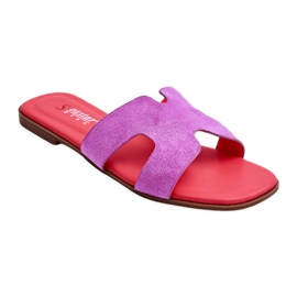 PS1 Klassiska mockatofflor för kvinnor Lila Evana purpur