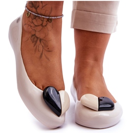 ZAXY Ballerinor för kvinnor med hjärta LL285030 Ljusbeige