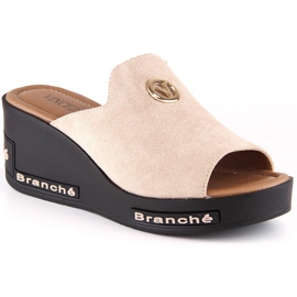 Damtofflor Vinceza 10907 i beige mocka