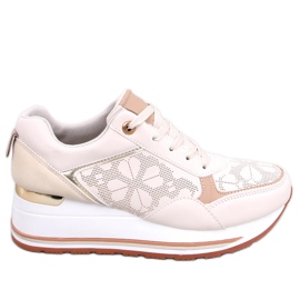 Greer Beige wedge sneakers