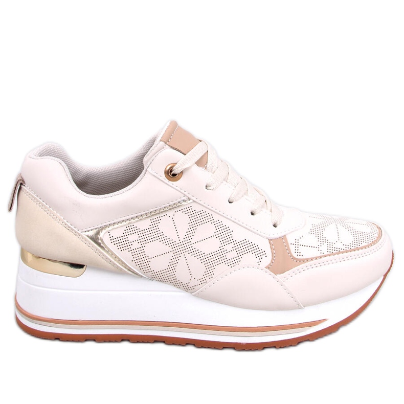 Greer Beige wedge sneakers