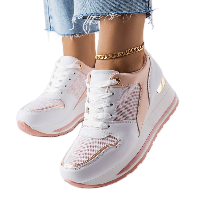 Rosa wedge sneakers från Pouliotte