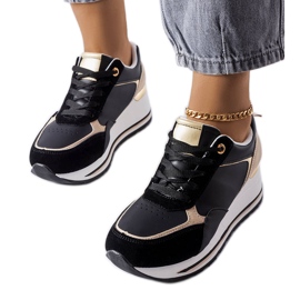 Svarta wedge sneakers från Harvé