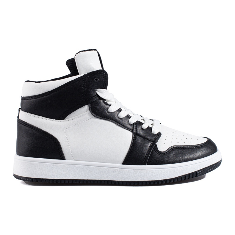 Shelovet svarta och vita high-top sneakers