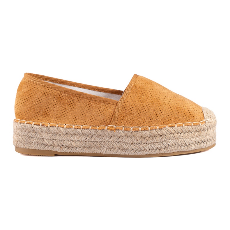 Kvinnors mocka espadrillor Shelovet camel brun