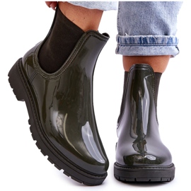 BM Dam Slip On Galoscher Chelsea Boots Mörkgrön Larone