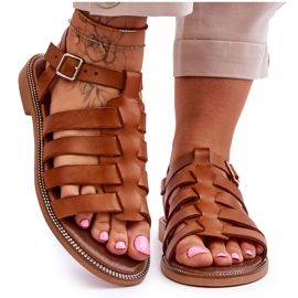 Lemar Lädersandaler med bruna Lawren-remmar