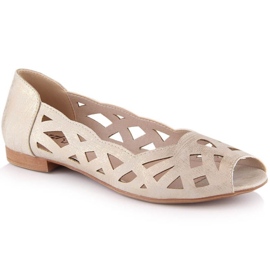 Genombrutna skor Jezzi W ASA136-8 gyllene