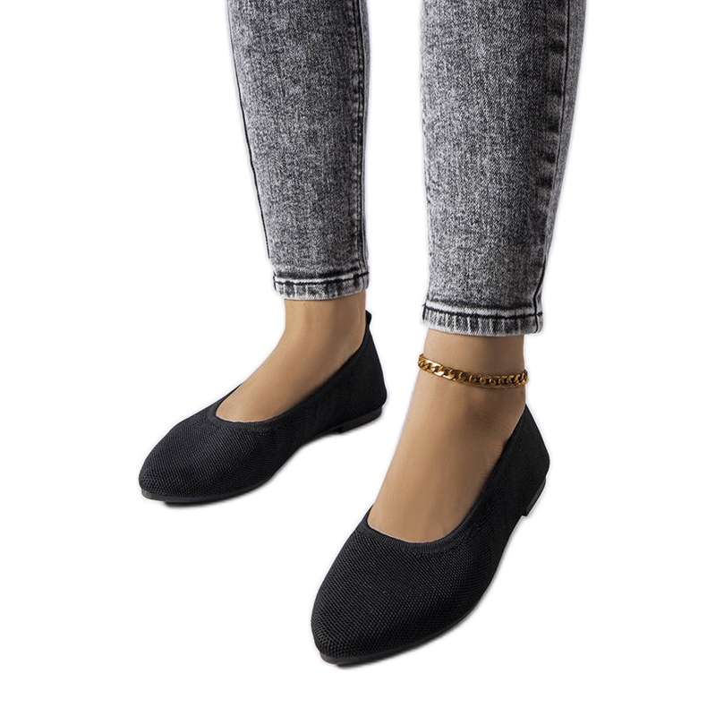 Svarta tygballerinor från Drouin