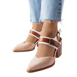 Beige stilettpumps från Hardouin