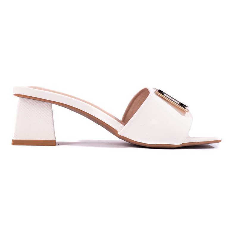 Damtofflor med låg klack Shelovet vit