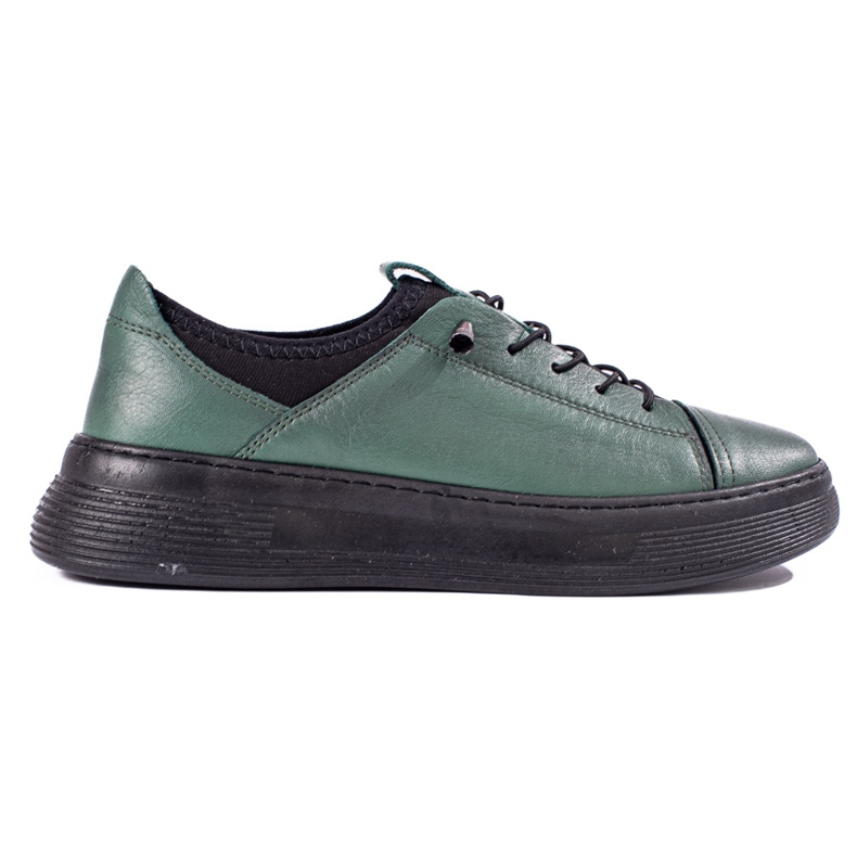 Gröna läderskor för kvinnor T.Sokolski