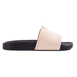 Damtofflor i beige mocka från Shelovet