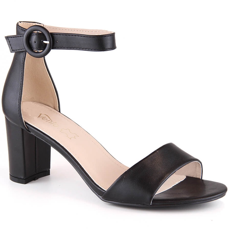 Svarta damsandaler på posten eVento 1617