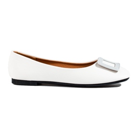 Vita ballerinor för kvinnor med Shelovet-dekoration