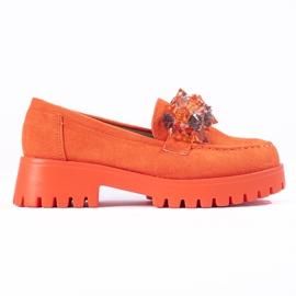 Goodin Orange plattformsmockasiner från Shelovet