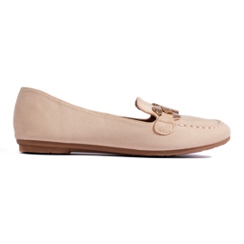 Bekväma Shelovet loafers i beige mocka
